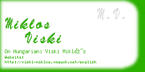 miklos viski business card